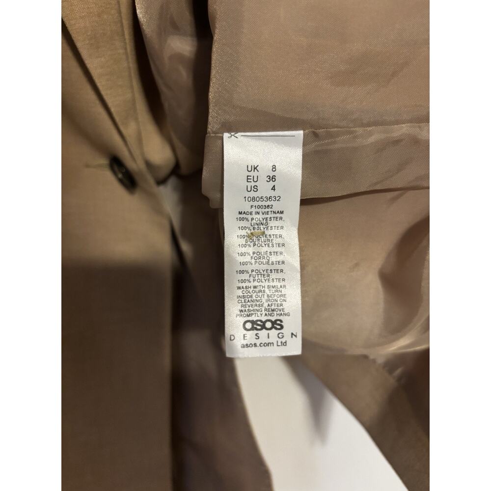 ASOS Blazer Jacket 4 Womens Oversized Longline - Picture 5 of 9